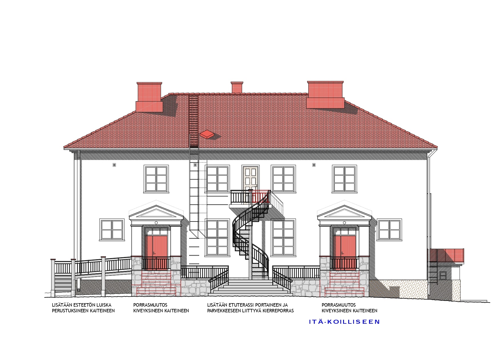 Wanha Veladan julkisivupiirustus